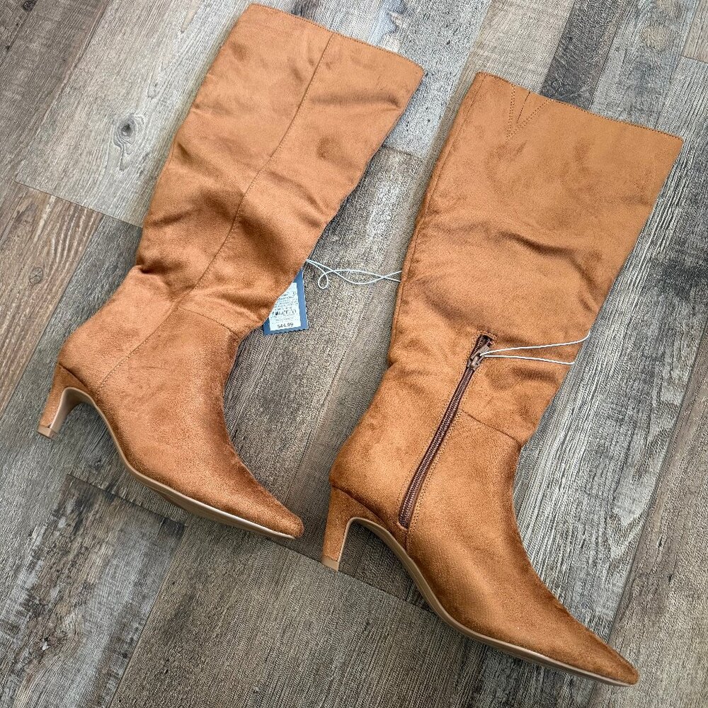 Kendra Kitten Heel Tall Dress Boots with Memory Foam Insole - Universal Thread 7 - Picture 6 of 9